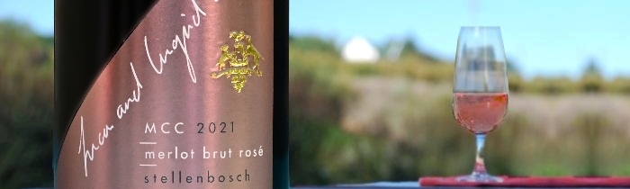 Pink Merlot, der beliebte Rose von Bein Wein, Stellenbosch